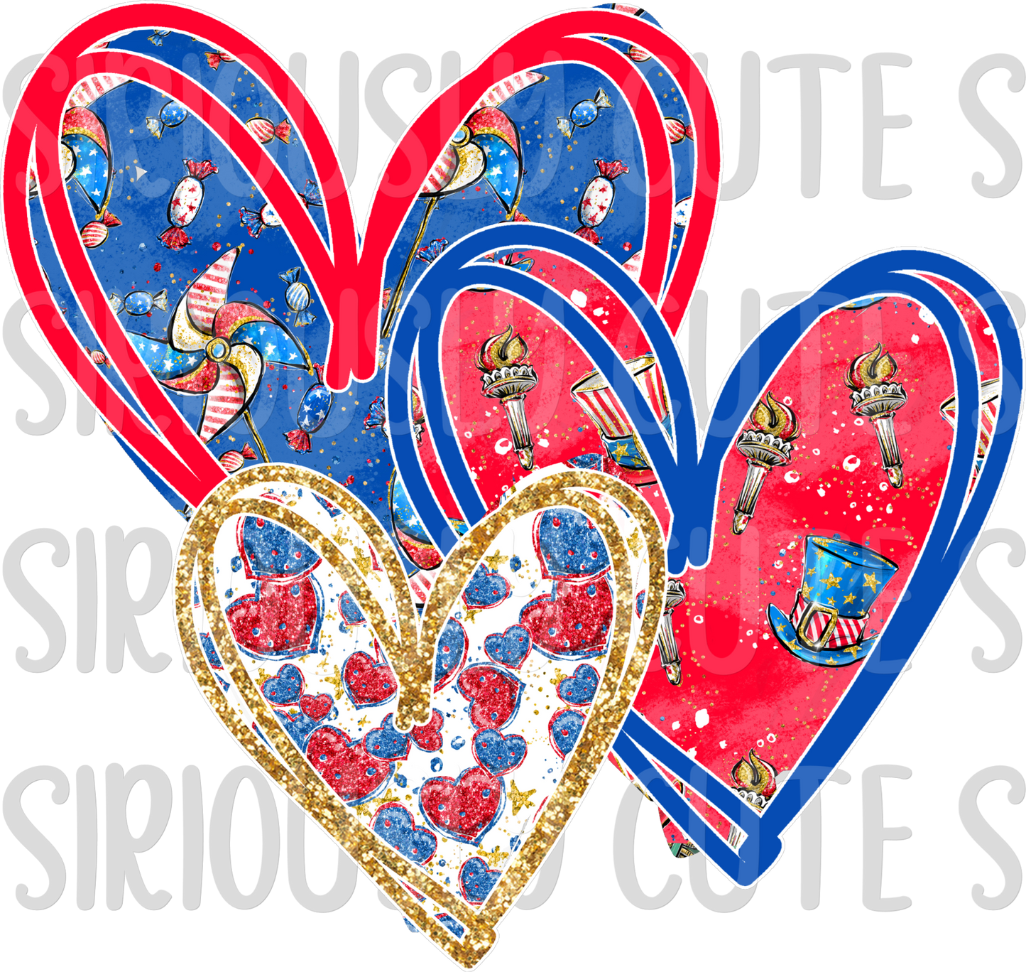 4th of july hearts 3