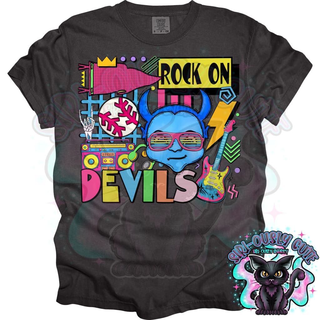 90S Rock On Blue Devils Baseball Mascot