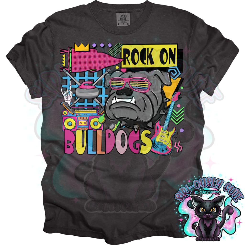 90S Rock On Bulldogs Curling Mascot