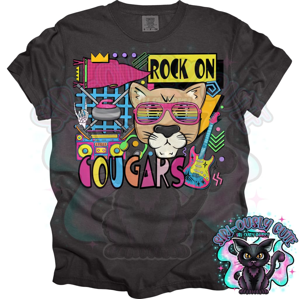 90S Rock On Cougars Curling Mascot