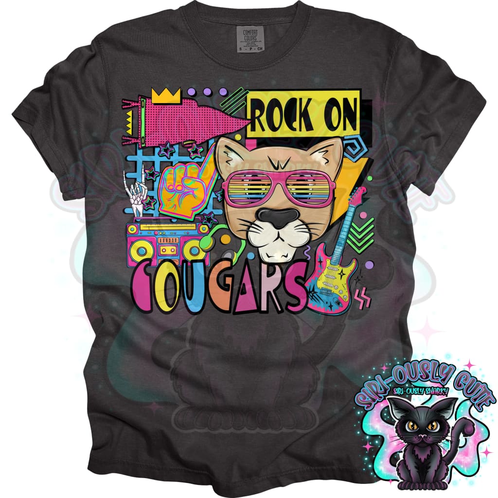 90S Rock On Cougars Mascot