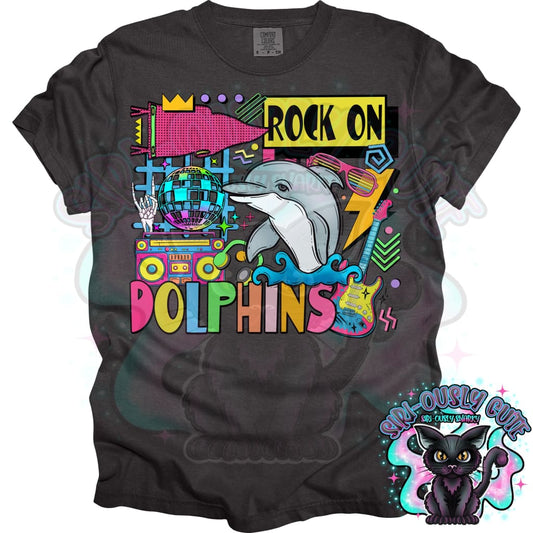 90S Rock On Dolphins Dance Mascot