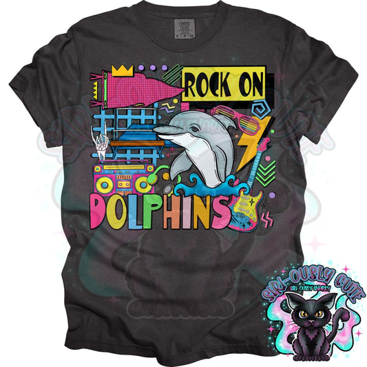 90S Rock On Dolphins Gymnastics Mascot