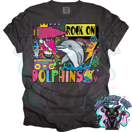 90S Rock On Dolphins Marching Band Mascot