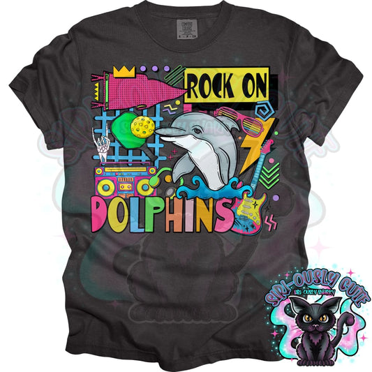 90S Rock On Dolphins Pickelball Mascot