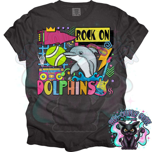90S Rock On Dolphins Tennis Mascot