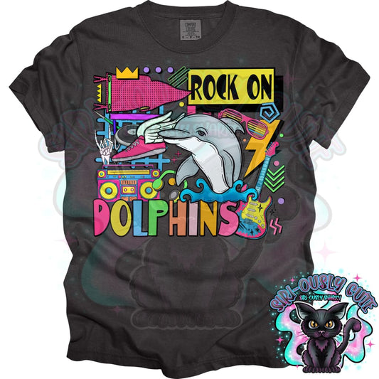 90S Rock On Dolphins Track And Field Mascot