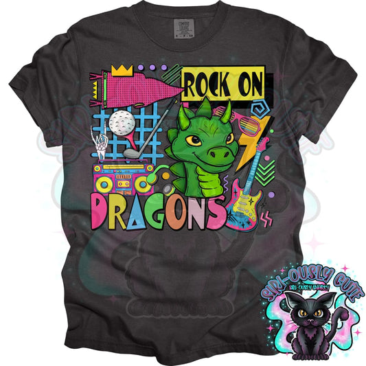 90S Rock On Dragons Golf Mascot