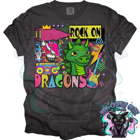 90S Rock On Dragons Marching Band Mascot