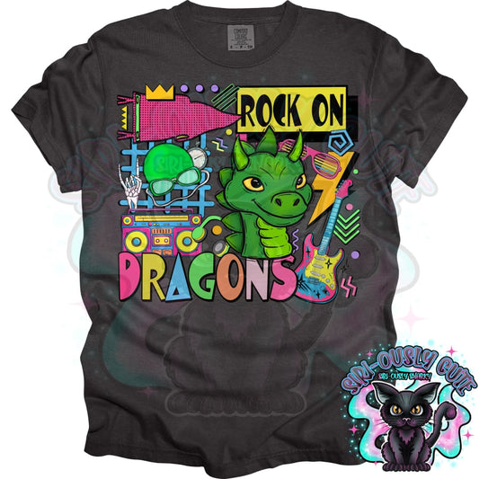 90S Rock On Dragons Swim Mascot