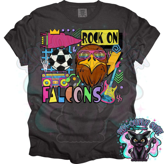 90S Rock On Falcons Soccer Mascot