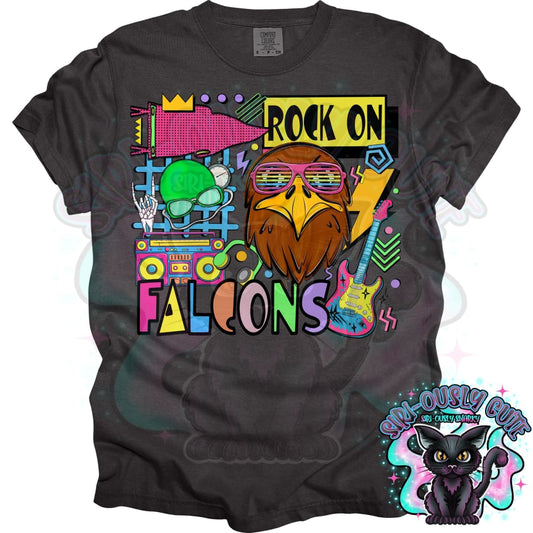90S Rock On Falcons Swim Mascot