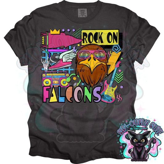90S Rock On Falcons Track And Field Mascot