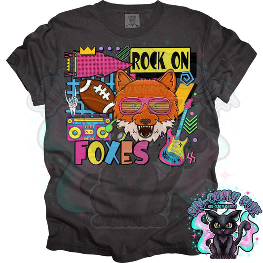 90S Rock On Foxes Football Mascot