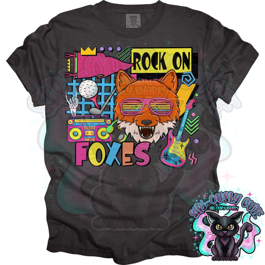 90S Rock On Foxes Golfing Mascot