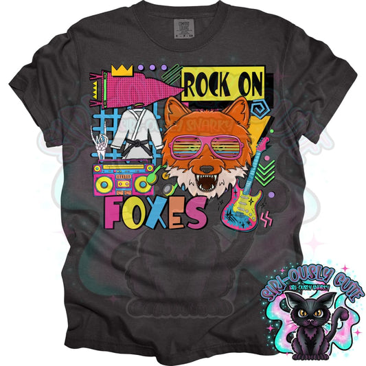 90S Rock On Foxes Karate Mascot