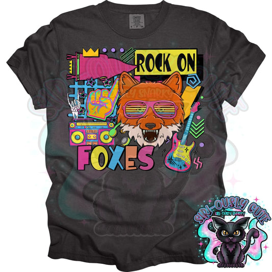 90S Rock On Foxes Mascot