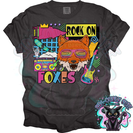90S Rock On Foxes Snowboarding Mascot
