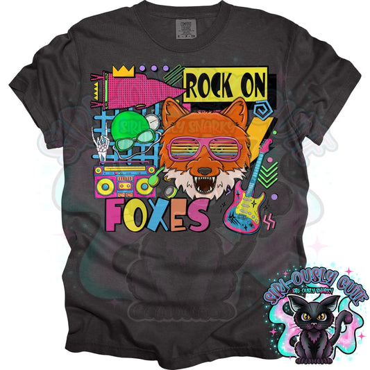 90S Rock On Foxes Swim Mascot