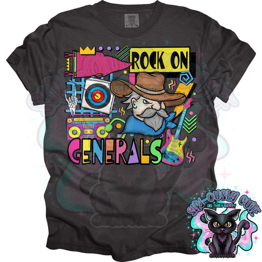 90S Rock On Generals Archery Mascot