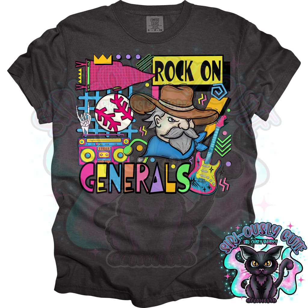 90S Rock On Generals Baseball Mascot