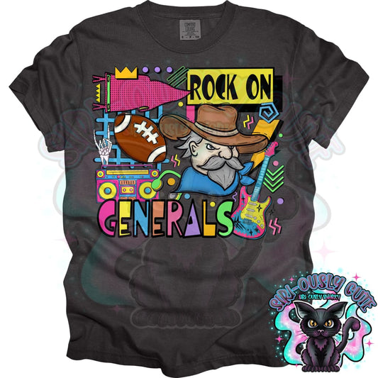90S Rock On Generals Football Mascot