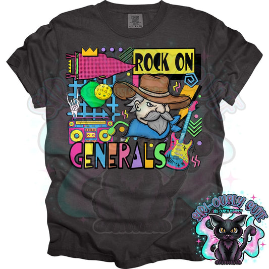 90S Rock On Generals Pickleball Mascot