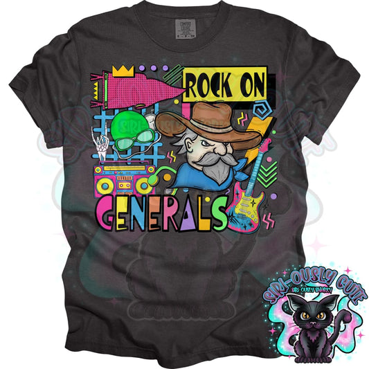 90S Rock On Generals Swim Mascot