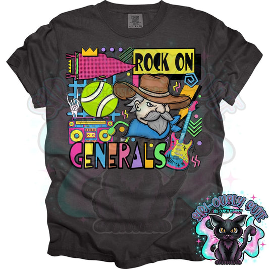 90S Rock On Generals Tennis Mascot