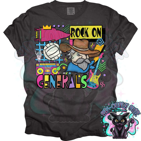 90S Rock On Generals Volleyball Mascot