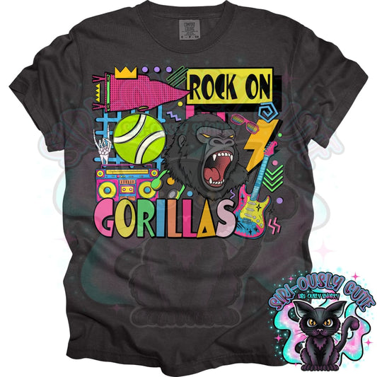 90S Rock On Gorillas Tennis Mascot