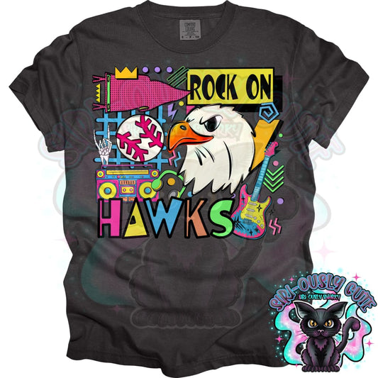 90S Rock On Hawks 2 Baseball Mascot