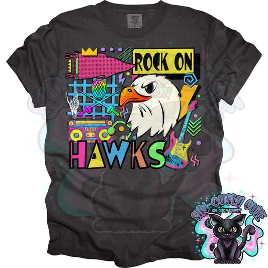 90S Rock On Hawks 2 Fencing Mascot