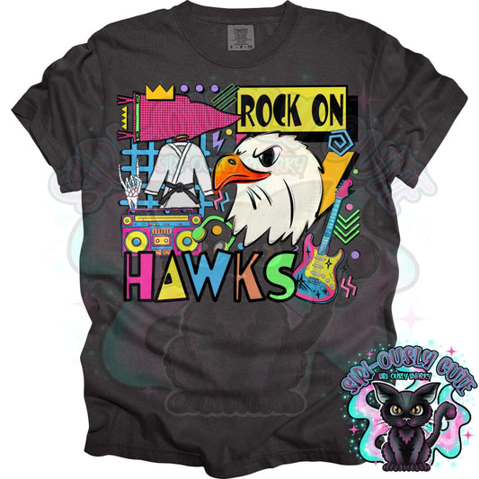 90S Rock On Hawks 2 Karate Mascot
