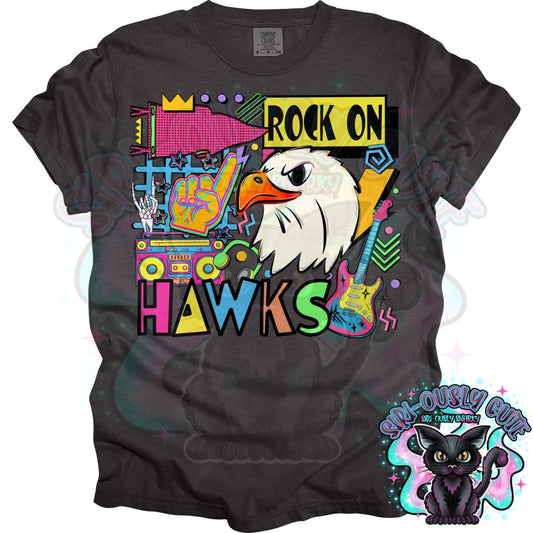 90S Rock On Hawks 2 Mascot