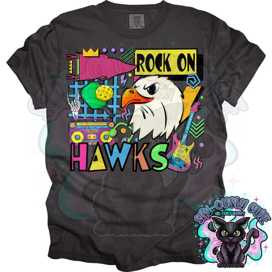 90S Rock On Hawks 2 Pickleball Mascot