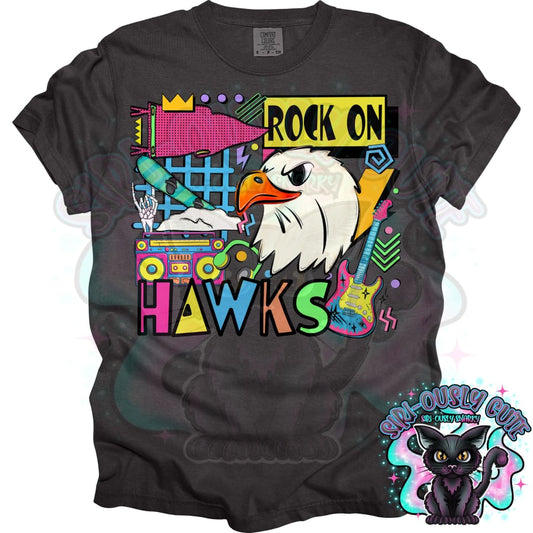 90S Rock On Hawks 2 Snowboarding Mascot