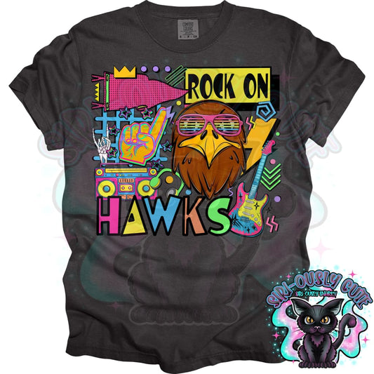 90S Rock On Hawks Mascot