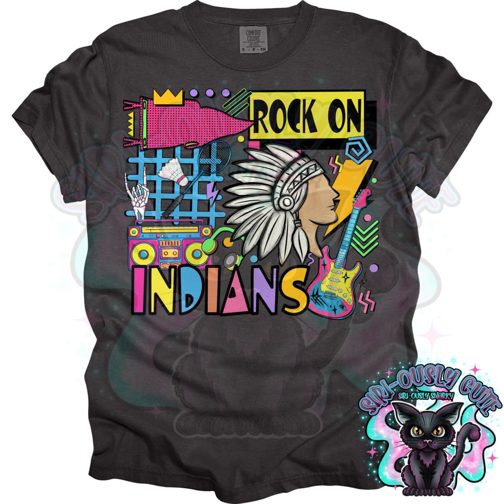 90S Rock On Indians Badminton Mascot