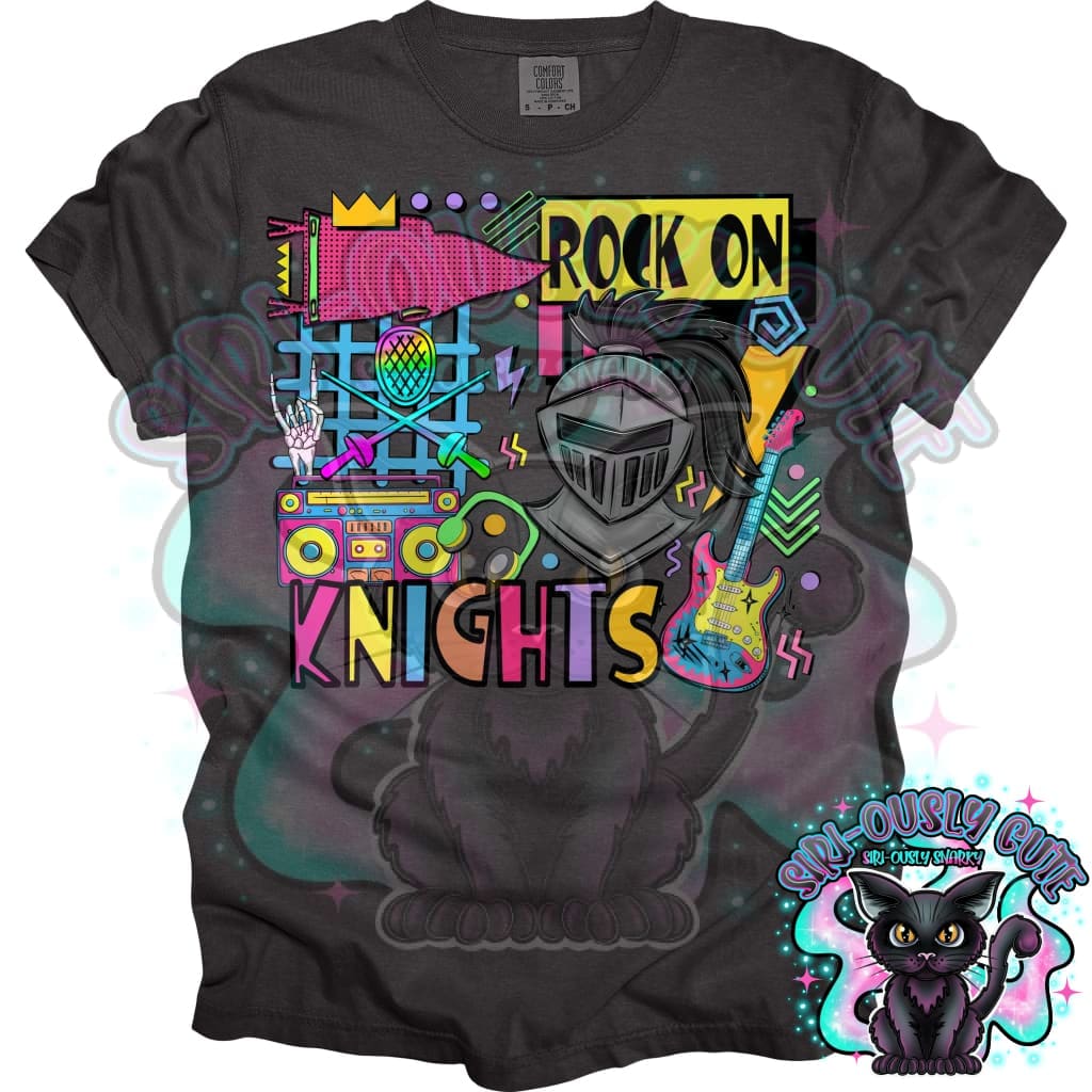 90S Rock On Knights Fencing Mascot