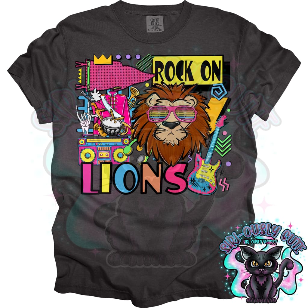 90S Rock On Lions Marching Band Mascot