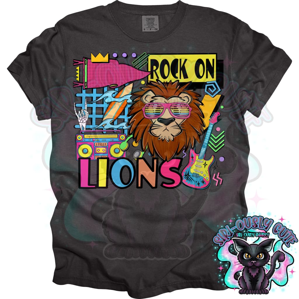 90S Rock On Lions surfing Mascot