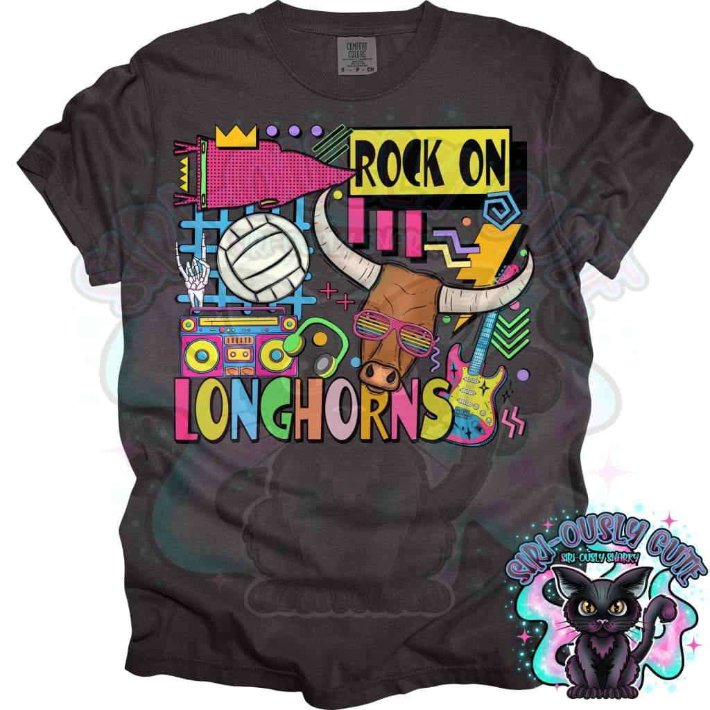 90S Rock On Longhorns Volleyball Mascot