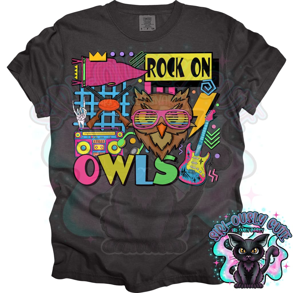 90S Rock On Owls Shooting Mascot