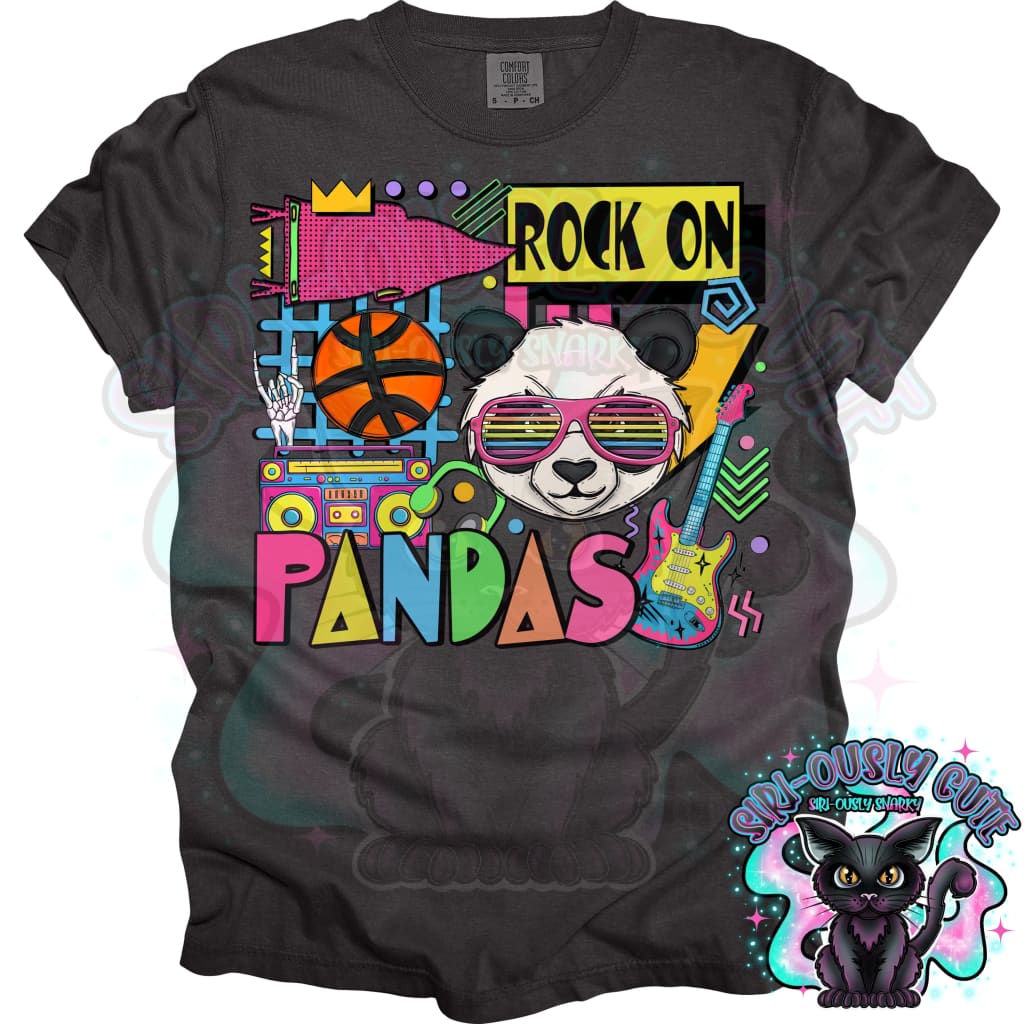 90S Rock On Pandas Basketball Mascot