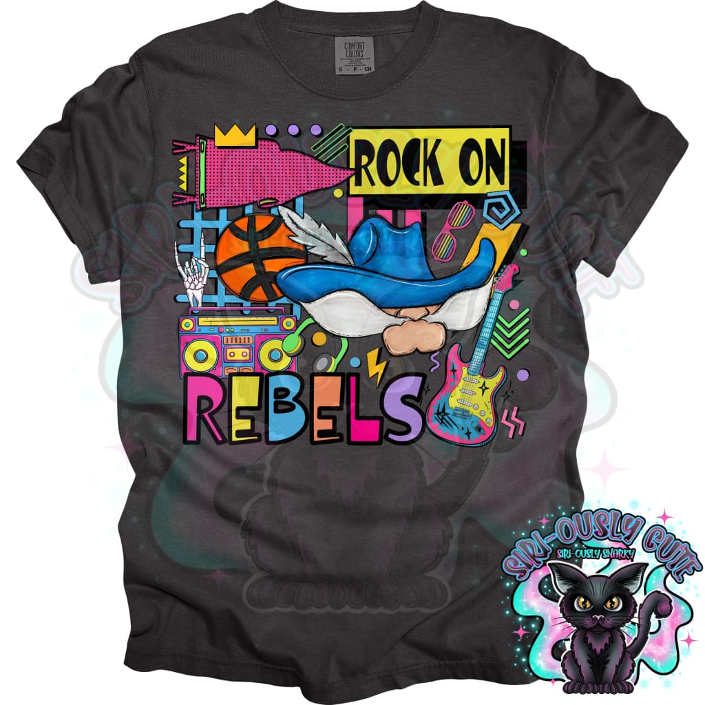 90S Rock On Rebels Basketball Mascot