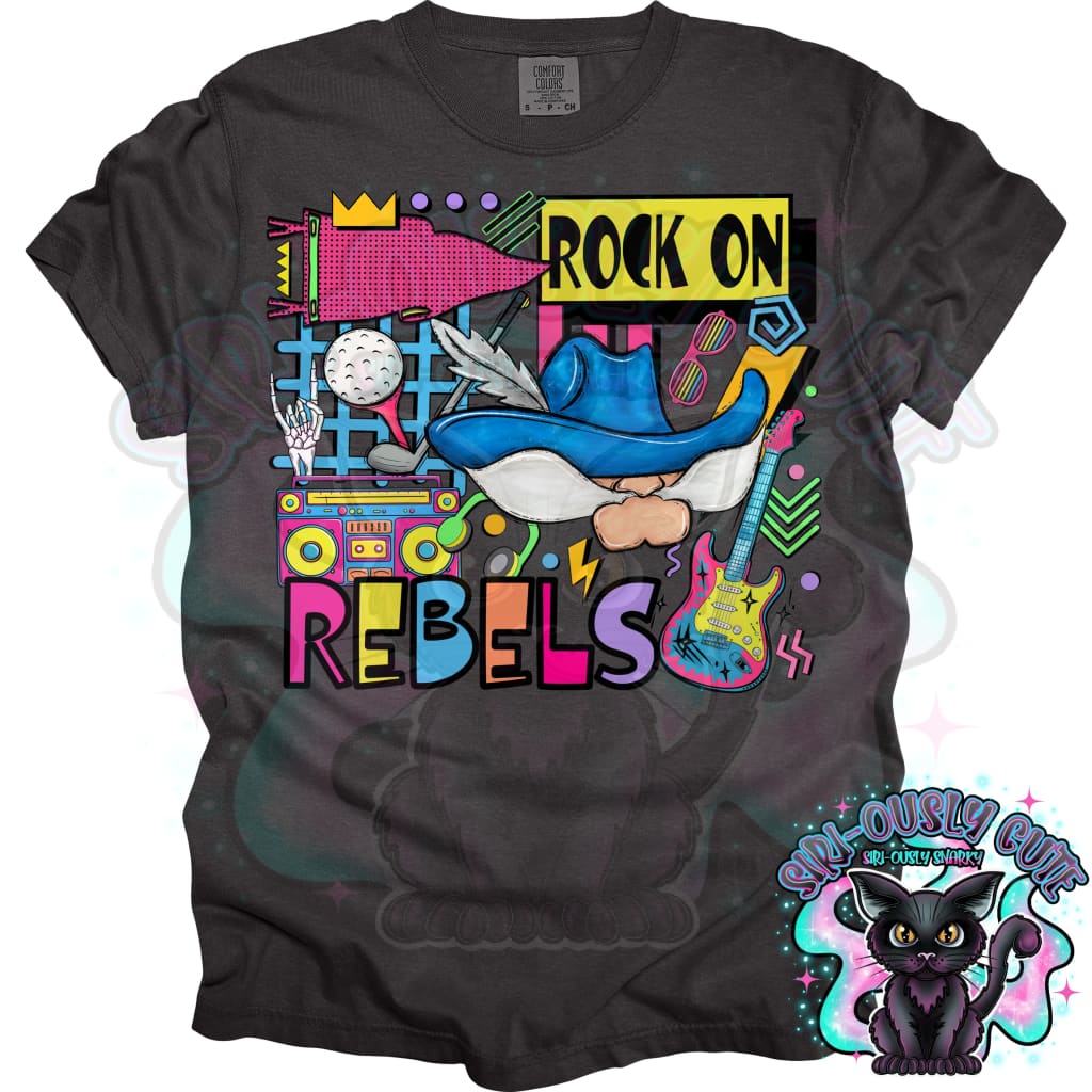 90S Rock On Rebels Golf Mascot