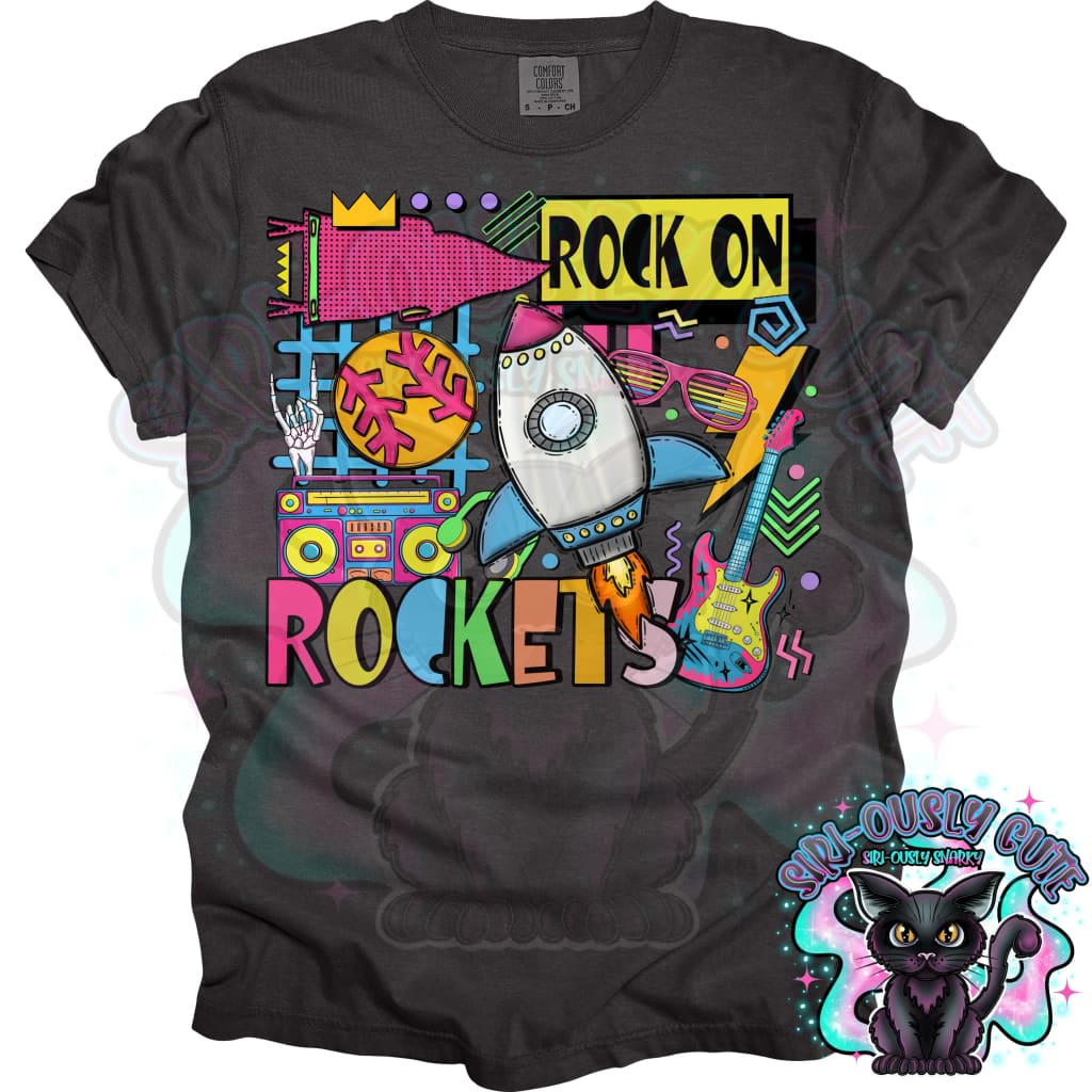 90S Rock On Rockets Softball Mascot