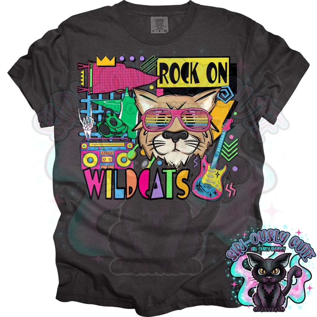 90S Rock On Wildcats Wrestling Mascot
