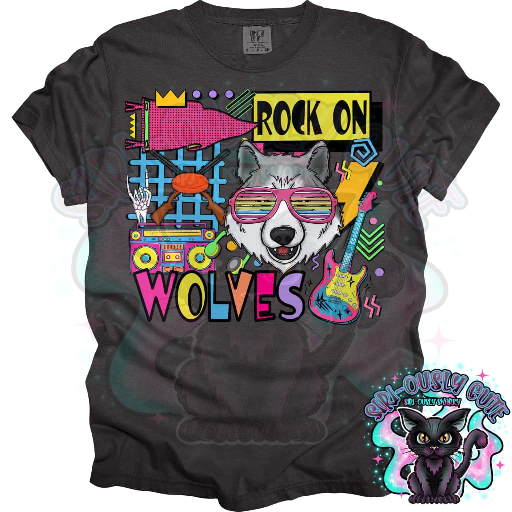 90S Rock On Wolves Shooting Mascot